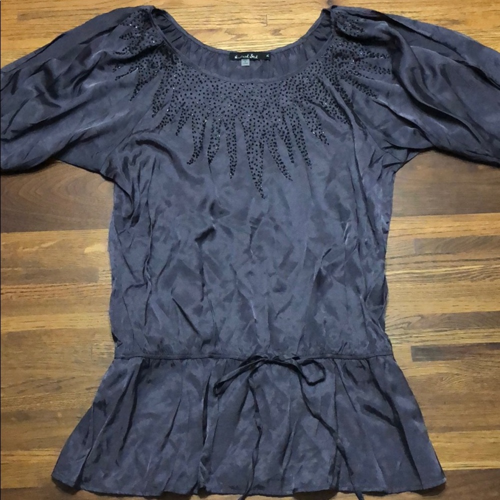 Mustard Seed Purple Beaded Top